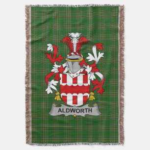 Irish Aldworth Coat of Arms Familienwappen Irland Decke