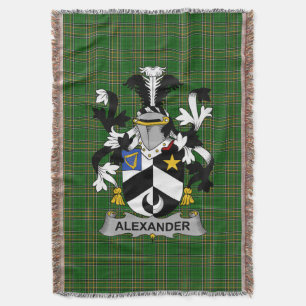 Irish Alexander Coat of Arms Familienwappen Irland Decke