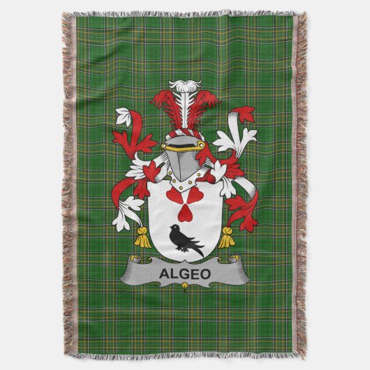 Irish Algeo Coat of Arms Familienwappen Irland Decke (Vorderseite Vertikal)