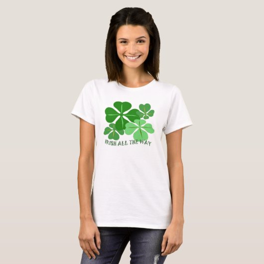 Irish All-Way-Kleeblatt T-Shirt (Vorne ganz)