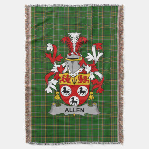 Irish Allen Coat of Arms Familienwappen Irland Decke