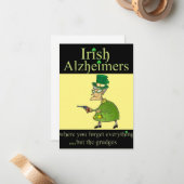 Irish Alzheimer's Humore St. Patrick's Day Mitteilungskarte (Vorderseite/Rückseite Beispiel)
