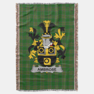 Irish Ambrose Coat of Arms Familienwappen Irland Decke