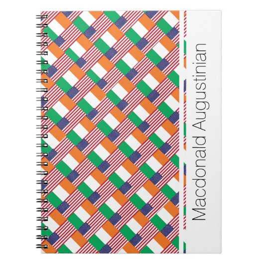 IRISH-AMERICAN Add Name Custom Notebook Journal Notizblock (Vorderseite)