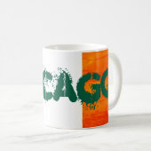 Irish American Chicago - irisches Erbe Kaffeetasse (VorderseiteRechts)