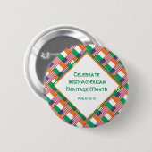 IRISH-AMERICAN Christlich Celebrate Heritage Monta Button (Vorne & Hinten)