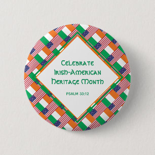 IRISH-AMERICAN Christlich Celebrate Heritage Monta Button