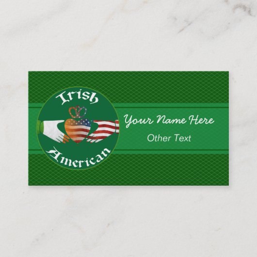 Irish American Claddagh Custom Business Cards Visitenkarte (Vorderseite)