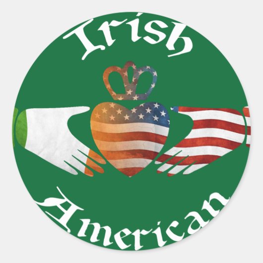 Irish American Claddagh Stickers (Vorderseite)
