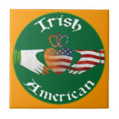 Irish American Claddagh Tile Fliese (Vorderseite)