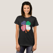 Irish American Clover Flag St. Patrick's Day T-Shirt (Vorne ganz)