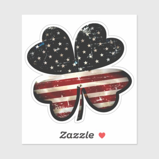 Irish American Custom Cut Vinyl Aufkleber (Blatt)