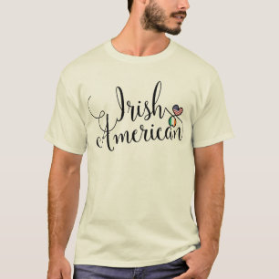 Irish American Entwinted Hearts Tee Shirt