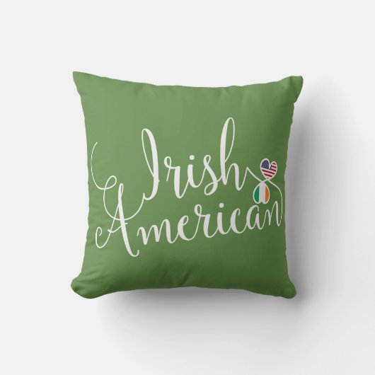 Irish American Enwined Hearts Throw Cushion Kissen (Vorderseite)
