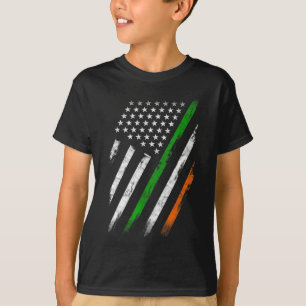 Irish American Flag Ireland Flag Lucky St Patrick' T-Shirt