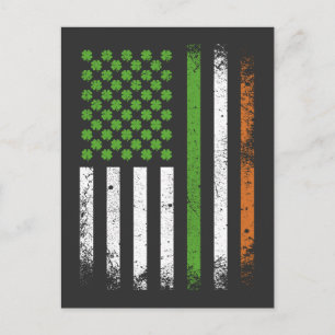 Irish American Flag Ireland Flag Postkarte
