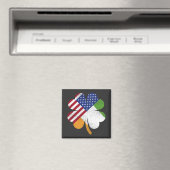 Irish American Flag Ireland Flag Square Magnet (In Situ (Geschirrspüler))