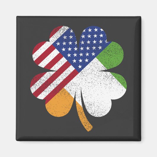 Irish American Flag Ireland Flag Square Magnet (Vorne)