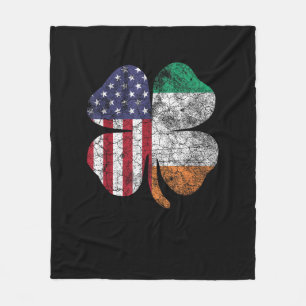 Irish American Flag Ireland Flag ST PATRICKS DAG Fleecedecke