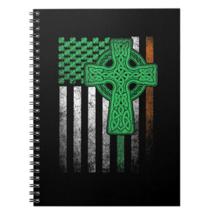 Irish American Flag Ireland Flag ST PATRICKS DAG Notizblock