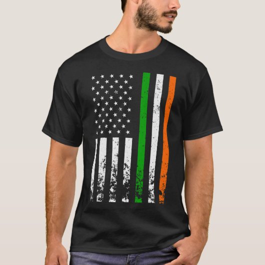 Irish American Flag Ireland Flag ST PATRICKS DAG T-Shirt (Vorderseite)