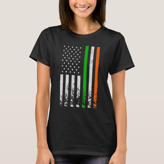Irish American Flag Ireland Flag ST PATRICKS DAG T-Shirt (Vorderseite)
