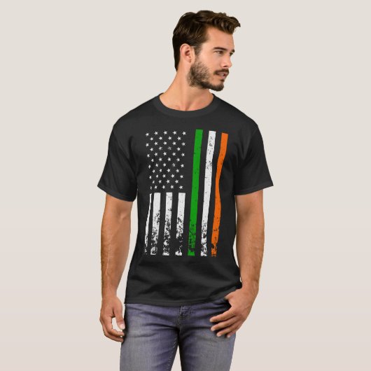 Irish American Flag Ireland Flag ST PATRICKS DAG T-Shirt (Vorne ganz)