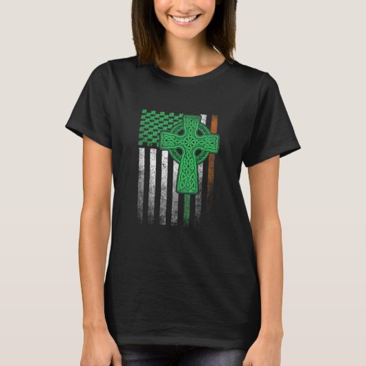 Irish American Flag Ireland Flag ST PATRICKS DAG T-Shirt (Vorderseite)