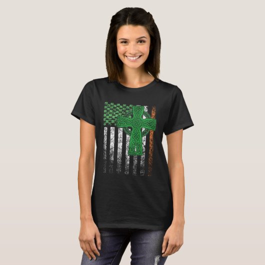Irish American Flag Ireland Flag St Patricks Day C T-Shirt (Vorne ganz)