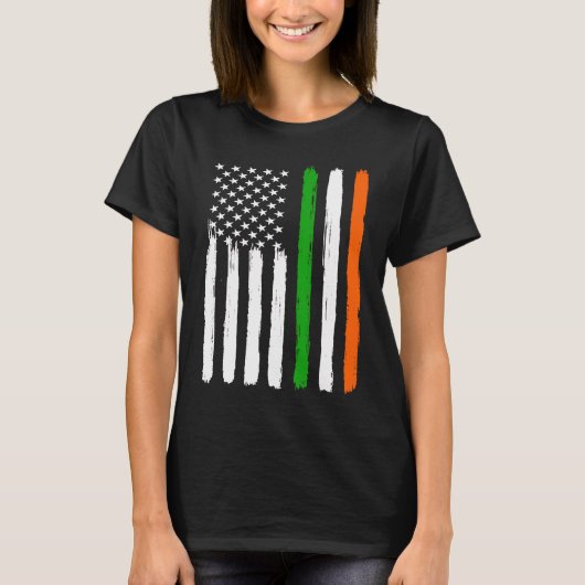 Irish American Flag Ireland Flag ST PATRICK'S DAY  T-Shirt (Vorderseite)