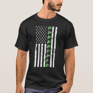 Irish American Flag Ireland St Patrick's Day Shamr T-Shirt