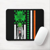 Irish American Flag Irish Wolfhound Dog St Patrick Mousepad (Mit Mouse)