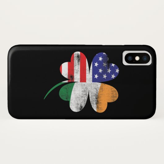 IRISH AMERICAN FLAG Irland Kleeblatt Case-Mate iPhone Hülle (Rückseite (Horizontal))