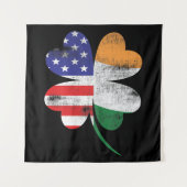 IRISH AMERICAN FLAG Irland Kleeblatt Wandteppich (Vorderseite)