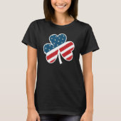 Irish American Flag Kleeblatt 1 T-Shirt (Vorderseite)