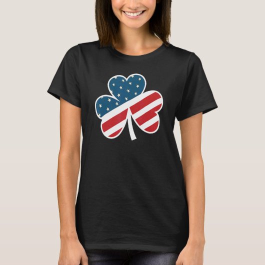 Irish American Flag Kleeblatt 1 T-Shirt (Vorderseite)