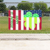 Irish American Flag Kleeblatt Clover St. Patrick Banner (Insitu)