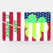 Irish American Flag Kleeblatt Clover St. Patrick Banner (Horizontal)