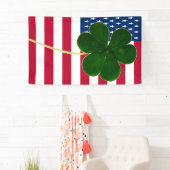 Irish American Flag Kleeblatt Clover St. Patrick Banner (Insitu)