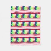 Irish American Flag Kleeblatt Clover St. Patrick Fleecedecke (Vorderseite)