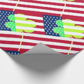 Irish American Flag Kleeblatt Clover St. Patrick Geschenkpapier (Ecke)
