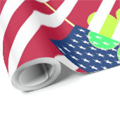 Irish American Flag Kleeblatt Clover St. Patrick Geschenkpapier (Rolleneckpunkt)