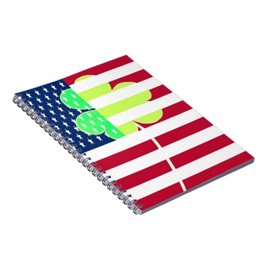 Irish American Flag Kleeblatt Clover St. Patrick Notizblock (Rechte Seite)