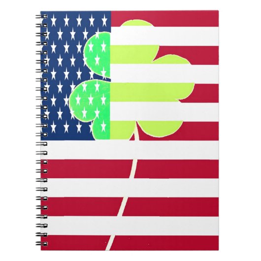 Irish American Flag Kleeblatt Clover St. Patrick Notizblock (Vorderseite)