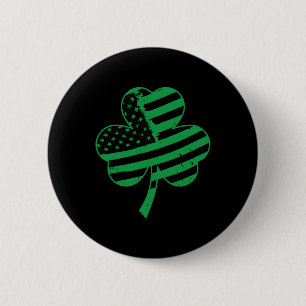 Irish American Flag Kleeblatt for Button