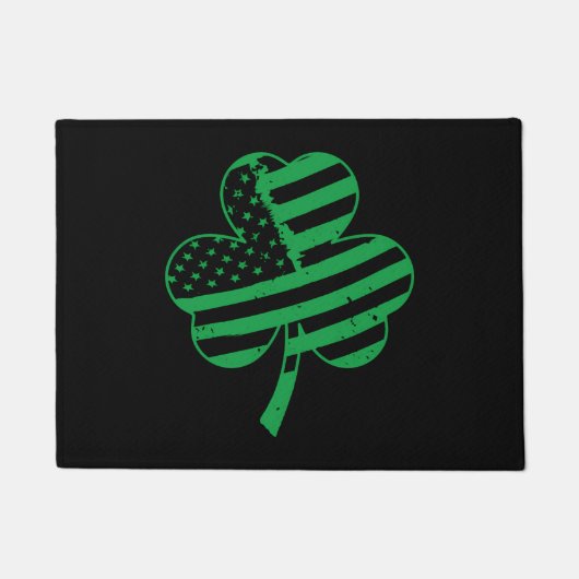 Irish American Flag Kleeblatt for Fußmatte (Vorderseite)