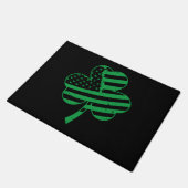 Irish American Flag Kleeblatt for Fußmatte (Schrägansicht)