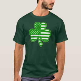 Irish American Flag Kleeblatt St Patricks Day Gree T-Shirt