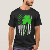 Irish American Flag Kleeblatt T-Shirt (Vorderseite)