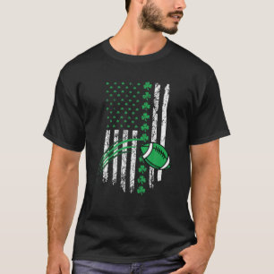 Irish American Flag Lucky Football St. Patrick's D T-Shirt
